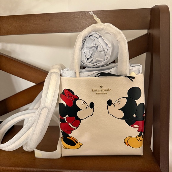 Kate Spade x Disney 2 Piece Bundle Mickey and Minnie Mini Tote & Coin Purse - Picture 1 of 11